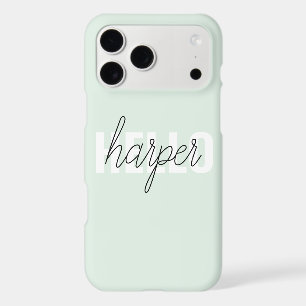Modern Pastel Mint Hello And You Name