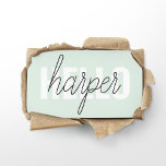 Modern Pastel Mint Hello And You Name Business Card<br><div class="desc">Modern Pastel Mint Hello And You Name</div>