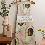 Modern Pastel Pink And Green Avocado Fun Quote Apron<br><div class="desc">Modern Pastel Pink And Green Avocado Fun Quote</div>