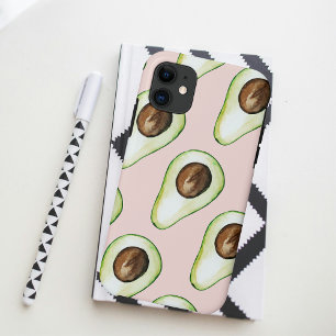 Modern Pastel Pink And Green Avocado Pattern Case-Mate iPhone Case