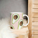 Modern Pastel Pink And Green Avocado Pattern Coffee Mug<br><div class="desc">Modern Pastel Pink And Green Avocado Pattern</div>