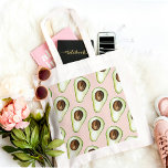 Modern Pastel Pink And Green Avocado Pattern Tote Bag<br><div class="desc">Modern Pastel Pink And Green Avocado Pattern</div>