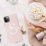 Modern Pastel Pink Beauty Personalised Name iPhone 11Pro Max Case<br><div class="desc">Modern Pastel Pink Beauty Personalised Name</div>