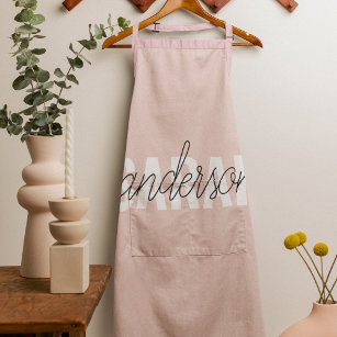 Modern Pastel Pink Beauty Personalised You Name Apron