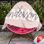 Modern Pastel Pink Beauty Personalised You Name Beach Towel<br><div class="desc">Modern Pastel Pink Beauty Personalised You Name</div>