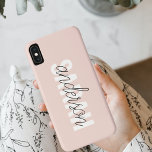 Modern Pastel Pink Beauty Personalised You Name Case-Mate iPhone Case<br><div class="desc">Modern Pastel Pink Beauty Personalised You Name</div>