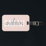 Modern Pastel Pink Beauty Personalised You Name Luggage Tag<br><div class="desc">Modern Pastel Pink Beauty Personalised You Name</div>