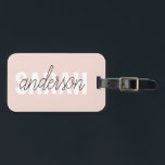 Modern Pastel Pink Beauty Personalised You Name Luggage Tag<br><div class="desc">Modern Pastel Pink Beauty Personalised You Name</div>