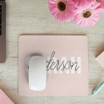 Modern Pastel Pink Beauty Personalised You Name Mouse Pad<br><div class="desc">Modern Pastel Pink Beauty Personalised You Name</div>