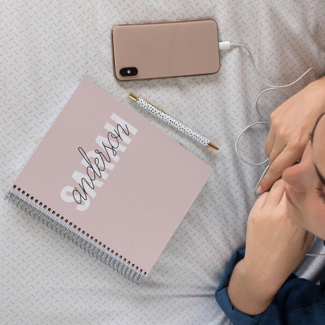 Modern Pastel Pink Beauty Personalised You Name Notebook (Creator Uploaded)
