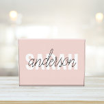 Modern Pastel Pink Beauty Personalised You Name Photo Block<br><div class="desc">Modern Pastel Pink Beauty Personalised You Name</div>