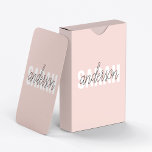 Modern Pastel Pink Beauty Personalised You Name Playing Cards<br><div class="desc">Modern Pastel Pink Beauty Personalised You Name</div>