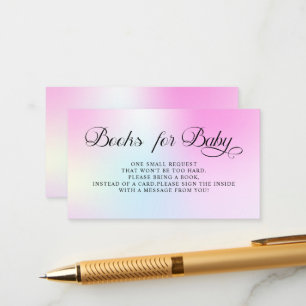 Modern Pastel  Pink Cloud Nine Baby Shower Enclosure Card