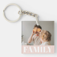 Modern Pastel Pink Family Photo Gift