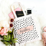 Modern Pastel Pink Girl Boss & Black Dots<br><div class="desc">Modern Pastel Pink Girl Boss & Black Dots</div>