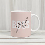 Modern Pastel Pink Girl Boss Phrase Coffee Mug<br><div class="desc">Modern Pastel Pink Girl Boss Phrase</div>