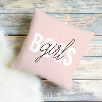 Modern Pastel Pink Girl Boss Phrase