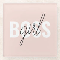 Modern Pastel Pink Girl Boss Phrase