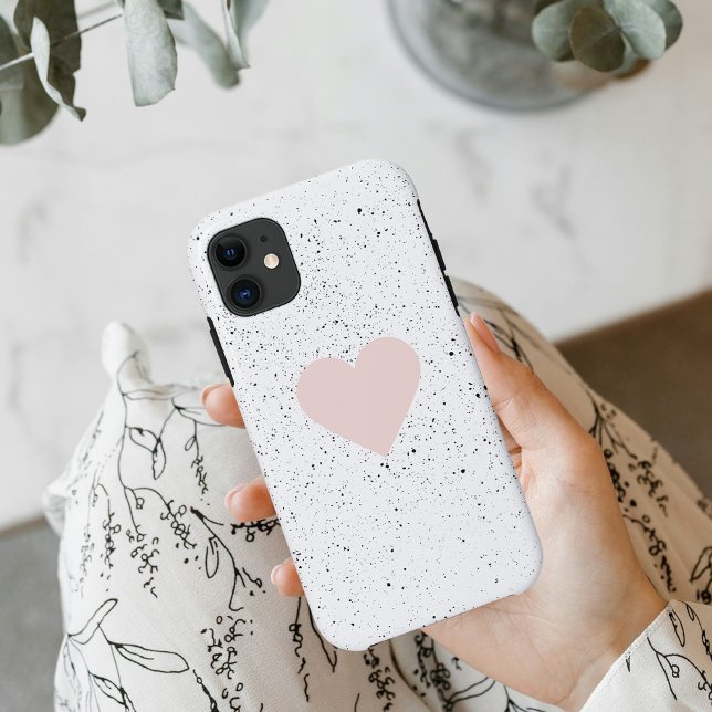 Modern Pastel Pink & Heart Lovely Gift Case-Mate iPhone Case (Creator Uploaded)