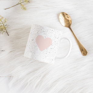 Modern Pastel Pink & Heart Lovely Gift Coffee Mug