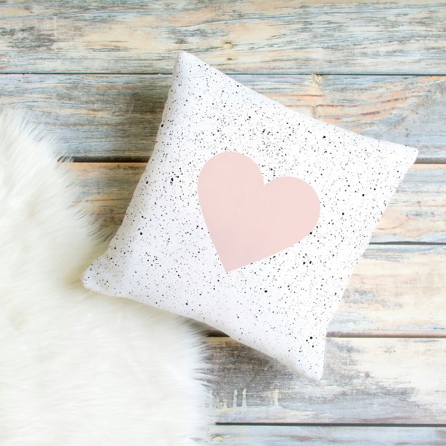 Modern Pastel Pink & Heart Lovely Gift Cushion (Creator Uploaded)