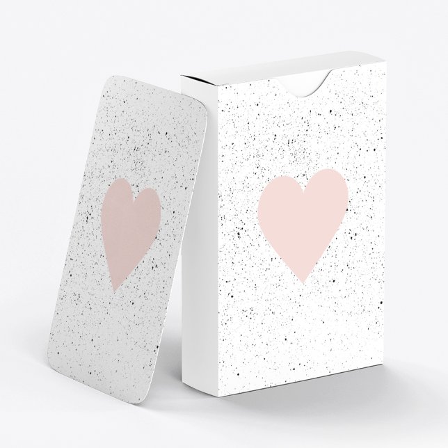 Modern Pastel Pink & Heart Lovely Gift Playing Cards (Creator Uploaded)