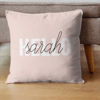 Modern Pastel Pink Hello And You Name