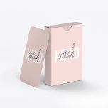 Modern Pastel Pink Hello And You Name Playing Cards<br><div class="desc">Modern Pastel Pink Hello And You Name</div>