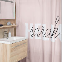 Modern Pastel Pink Hello And You Name