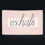 Modern Pastel Pink Inhale Exhale Quote Banner<br><div class="desc">Modern Pastel Pink Inhale Exhale Quote</div>