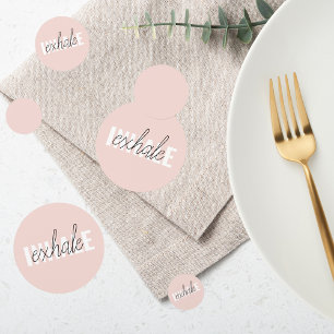 Modern Pastel Pink Inhale Exhale Quote Confetti