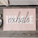 Modern Pastel Pink Inhale Exhale Quote Doormat<br><div class="desc">Modern Pastel Pink Inhale Exhale Quote</div>