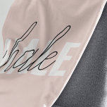 Modern Pastel Pink Inhale Exhale Quote Fleece Blanket<br><div class="desc">Modern Pastel Pink Inhale Exhale Quote</div>