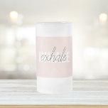 Modern Pastel Pink Inhale Exhale Quote Frosted Glass Beer Mug<br><div class="desc">Modern Pastel Pink Inhale Exhale Quote</div>
