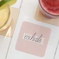 Modern Pastel Pink Inhale Exhale Quote