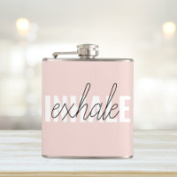 Modern Pastel Pink Inhale Exhale Quote