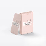 Modern Pastel Pink Inhale Exhale Quote Playing Cards<br><div class="desc">Modern Pastel Pink Inhale Exhale Quote</div>