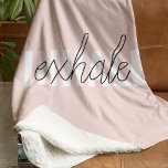 Modern Pastel Pink Inhale Exhale Quote Sherpa Blanket<br><div class="desc">Modern Pastel Pink Inhale Exhale Quote</div>