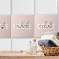 Modern Pastel Pink Inhale Exhale Quote