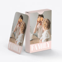 Modern Pastel Pink Love Family Photo