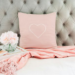 Modern Pastel Pink & Minimalist Heart Lovely Gift Cushion<br><div class="desc">Modern Pastel Pink & Minimalist Heart Lovely Gift</div>