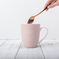 Modern Pastel Pink & Minimalist Heart Lovely Gift