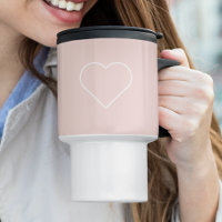 Modern Pastel Pink & Minimalist Heart Lovely Gift