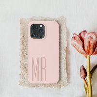 Modern Pastel Pink | Personal Initial Girly Case-M