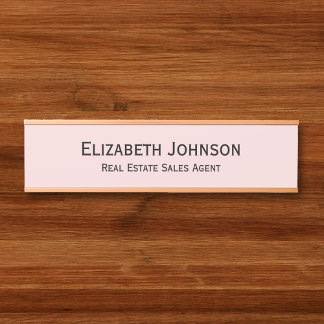 Modern Pastel Pink Professional Business Office Door Sign