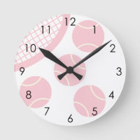 Modern Pastel Pink Tennis Ball Racket