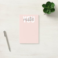 Modern Pastel Pink You Matter Inspiration Quote