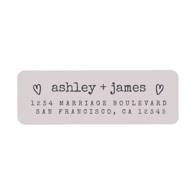 Modern Pastel Purple Wedding Return Address Label (Front)