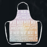Modern pastel rainbow best teacher typography gift apron<br><div class="desc">Modern pastel rainbow  best teacher typography gift. Available in a selection of colours.</div>