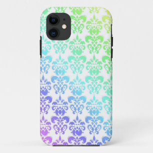 Modern pastel rainbow damask Case-Mate iPhone case